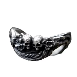 bague couple fleurie