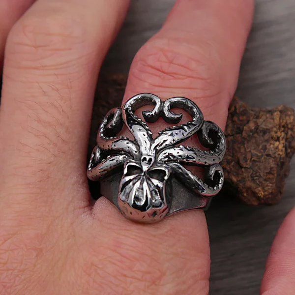 Bague Skull Octopus