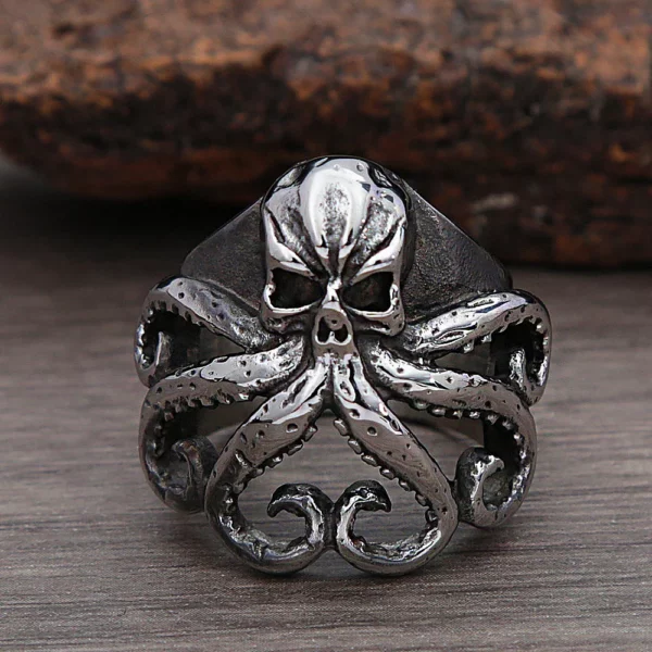 Bague Skull Octopus