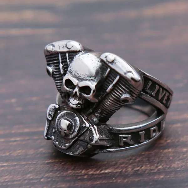 bague skull moteur