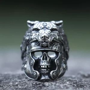 bague skull légionnaire tête de loup