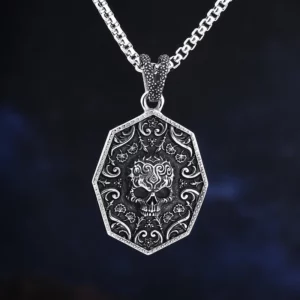 Pendentif Skull Médaillon Maudit